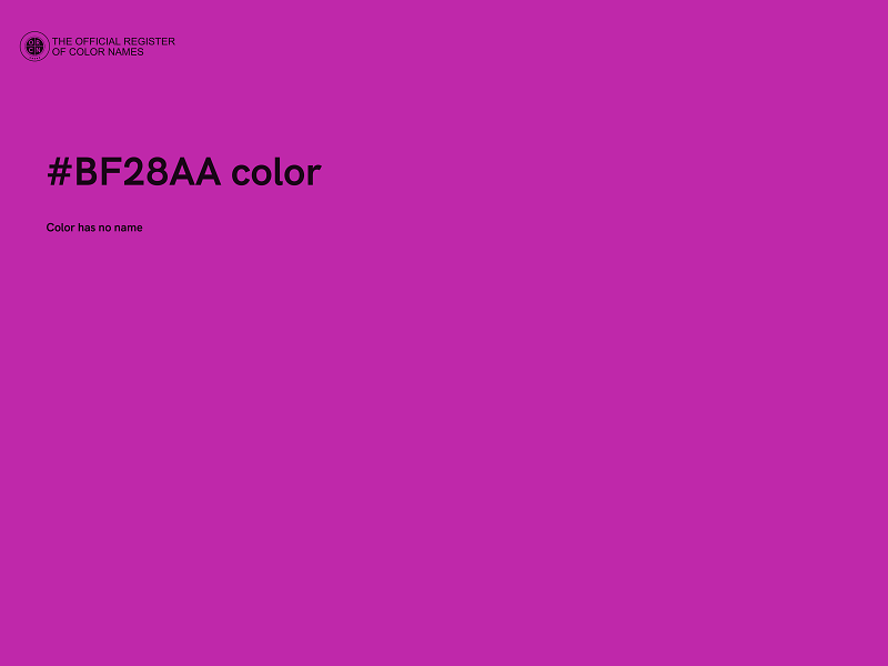 #BF28AA color image