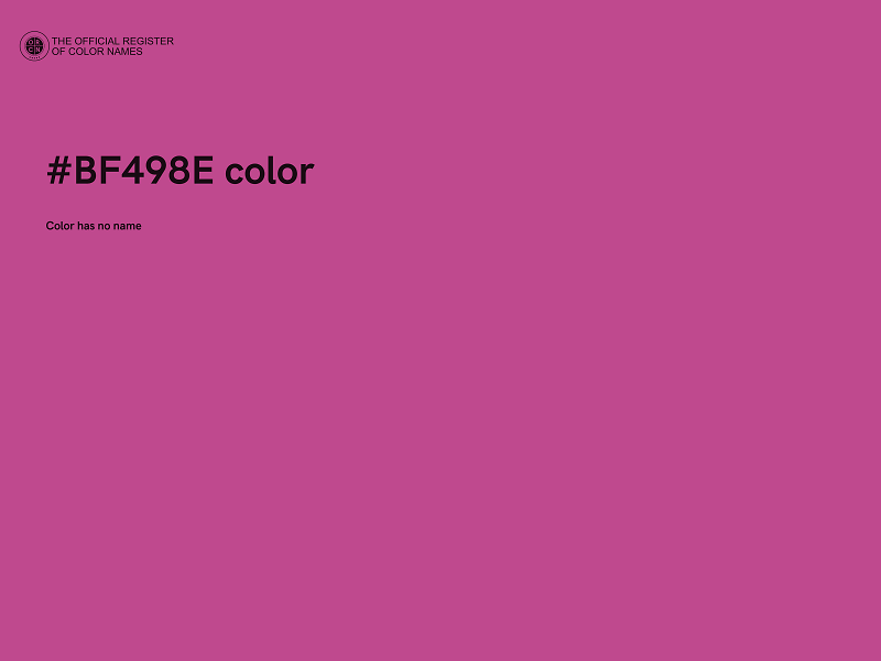 #BF498E color image