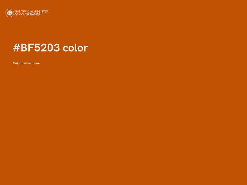 #BF5203 color image