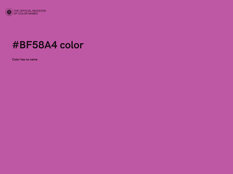 #BF58A4 color image