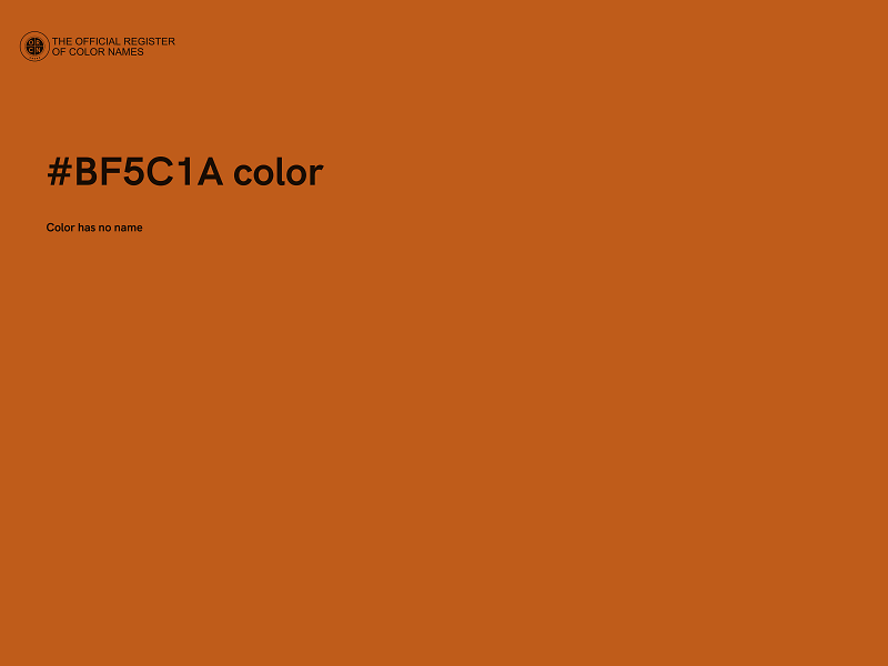 #BF5C1A color image