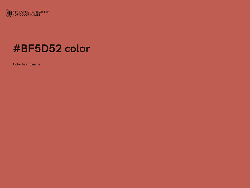 #BF5D52 color image