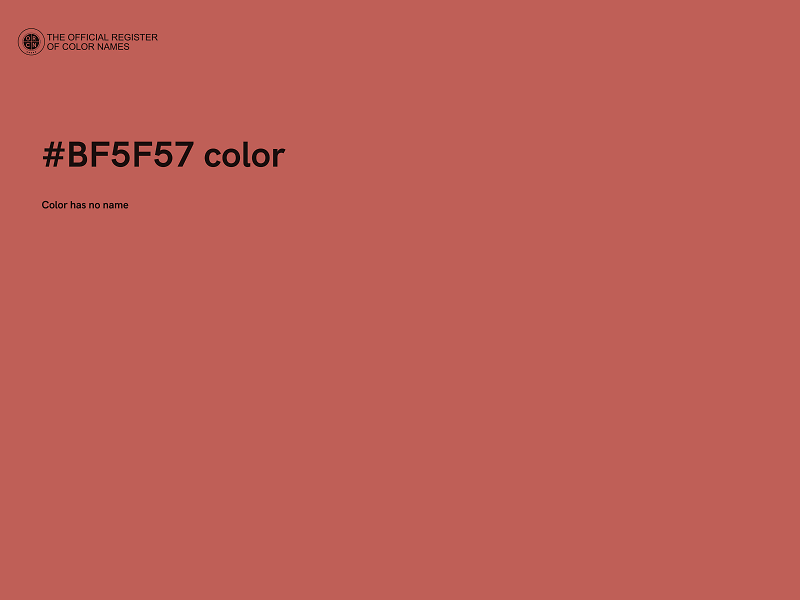 #BF5F57 color image