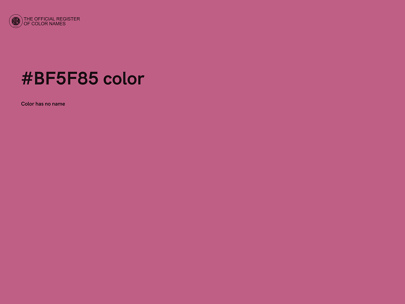 #BF5F85 color image