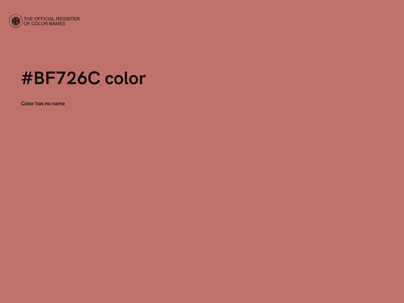 #BF726C color image