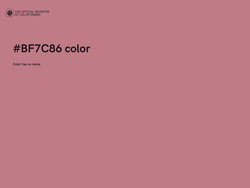 #BF7C86 color image