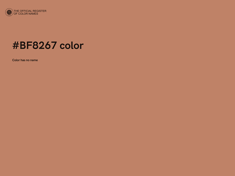 #BF8267 color image