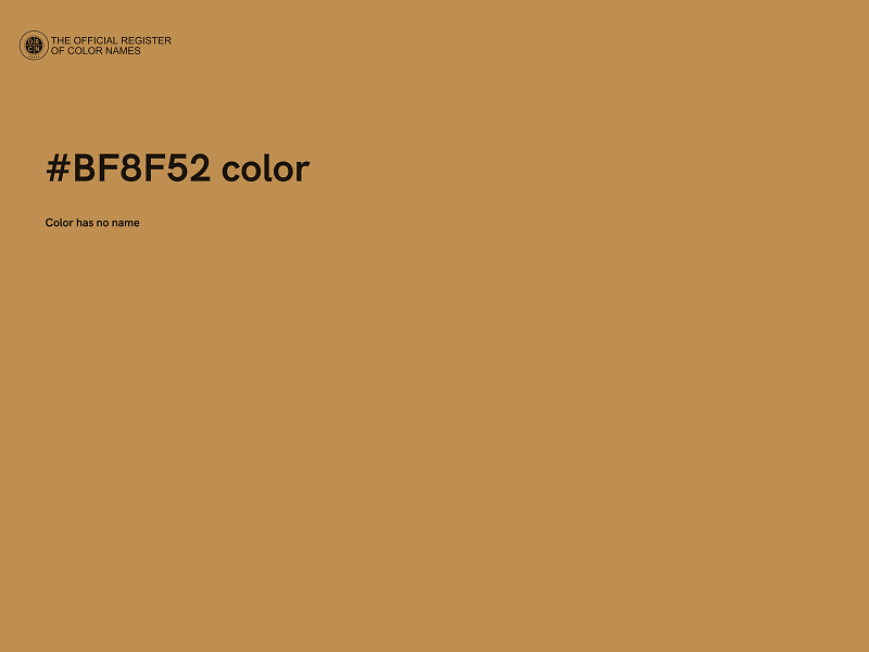 #BF8F52 color image