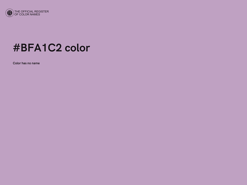 #BFA1C2 color image