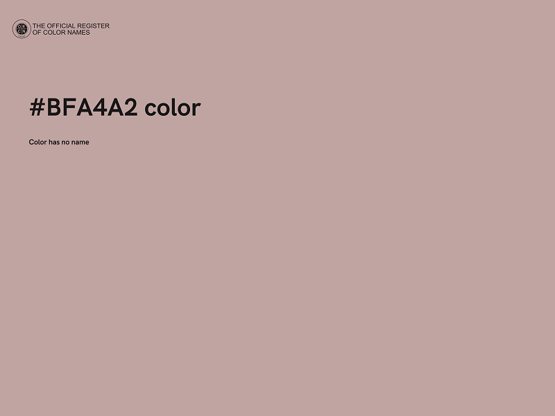 #BFA4A2 color image