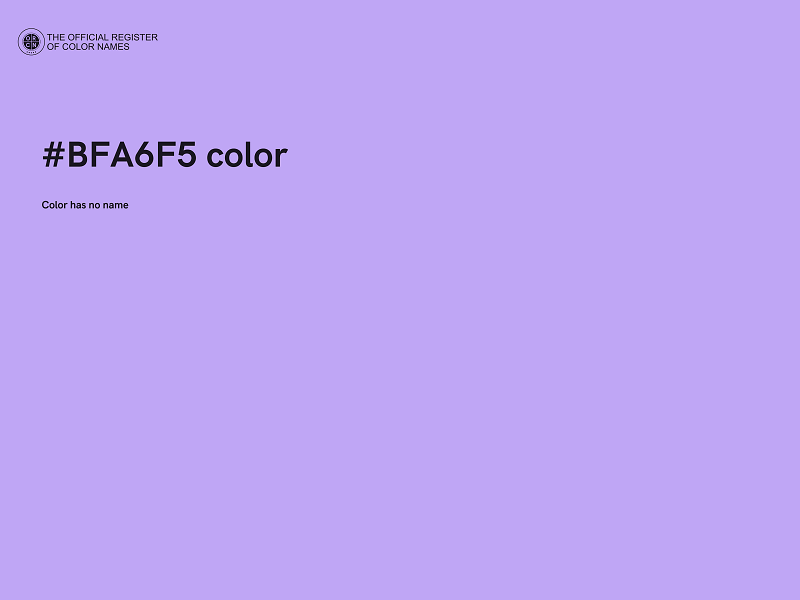 #BFA6F5 color image