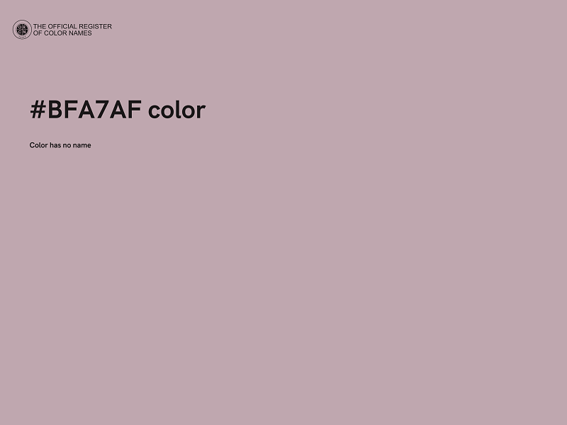 #BFA7AF color image