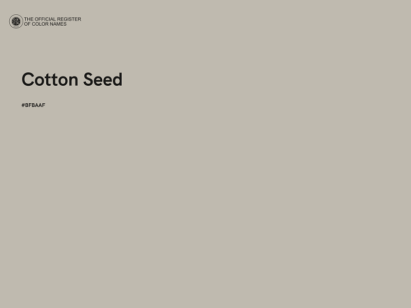 #BFBAAF - Cotton Seed color image