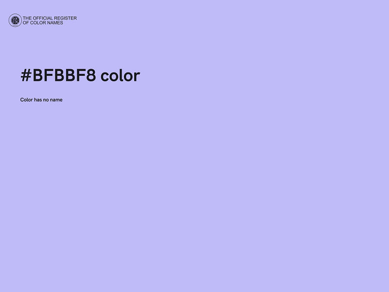 #BFBBF8 color image