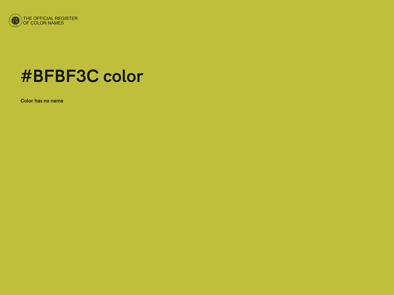 #BFBF3C color image