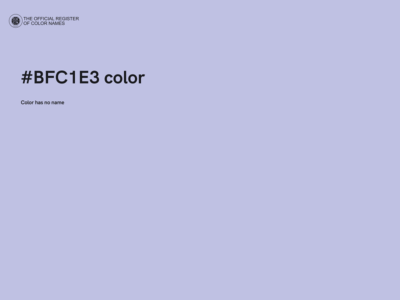 #BFC1E3 color image