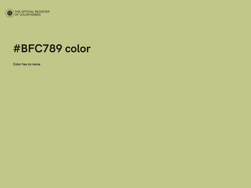 #BFC789 color image