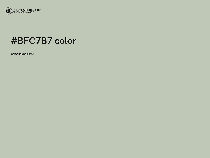 #BFC7B7 color image