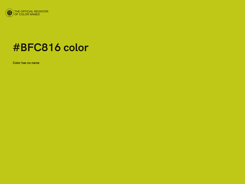 #BFC816 color image