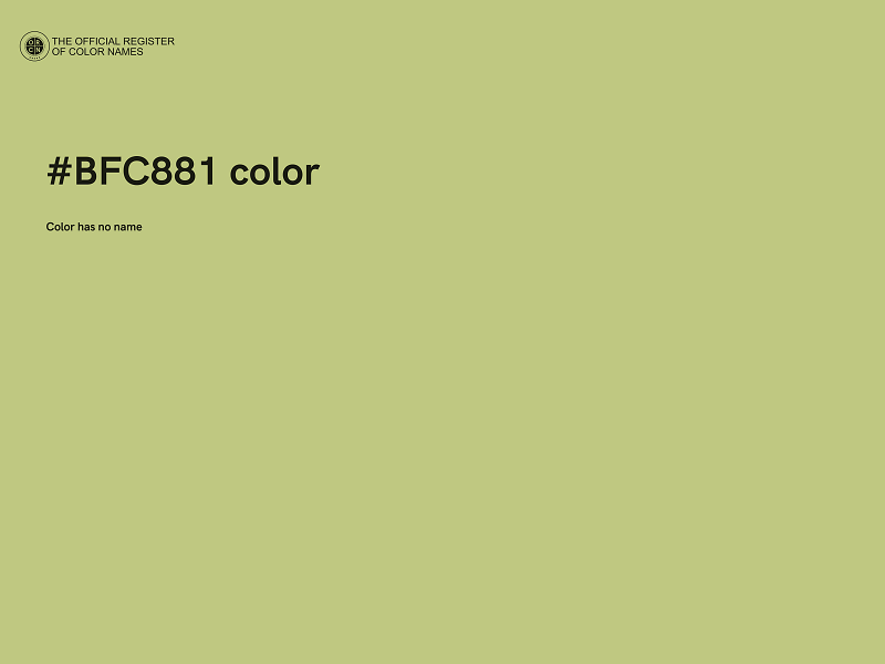 #BFC881 color image