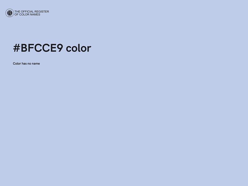 #BFCCE9 color image