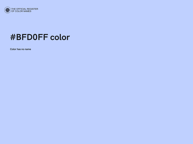 #BFD0FF color image