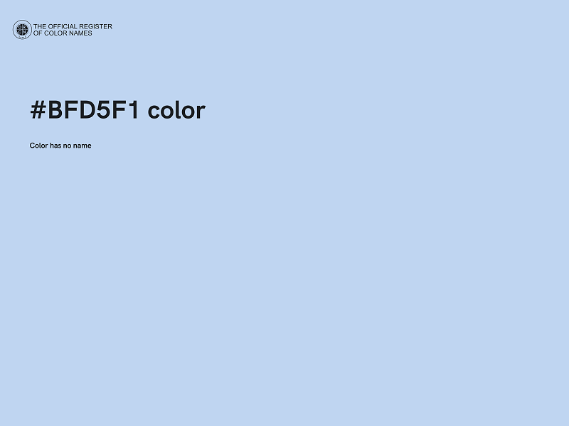 #BFD5F1 color image