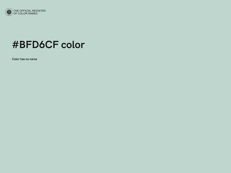 #BFD6CF color image