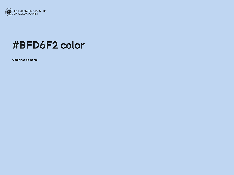 #BFD6F2 color image