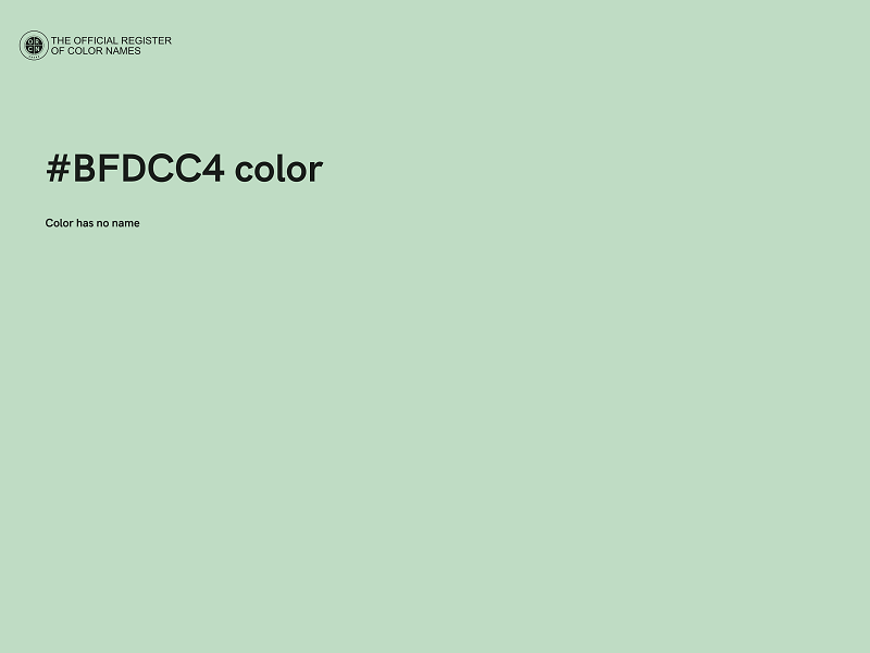 #BFDCC4 color image