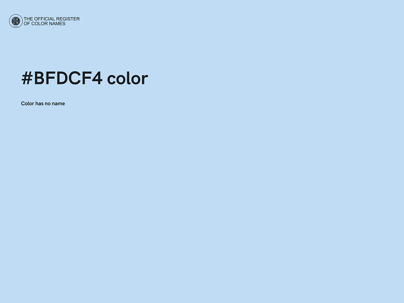 #BFDCF4 color image