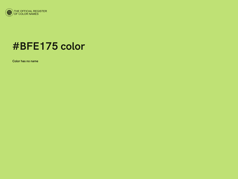 #BFE175 color image