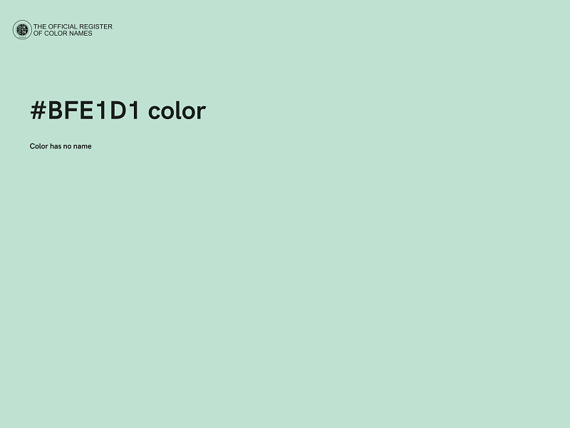 #BFE1D1 color image