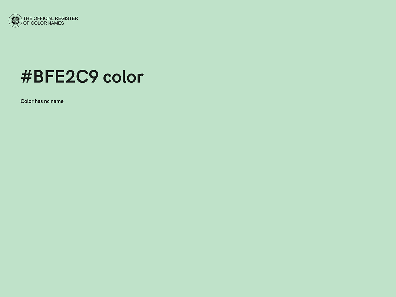 #BFE2C9 color image