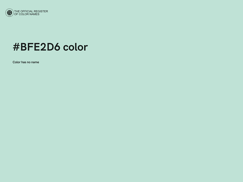 #BFE2D6 color image