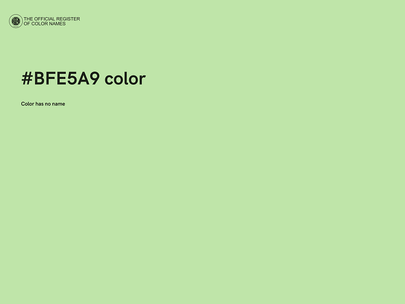 #BFE5A9 color image