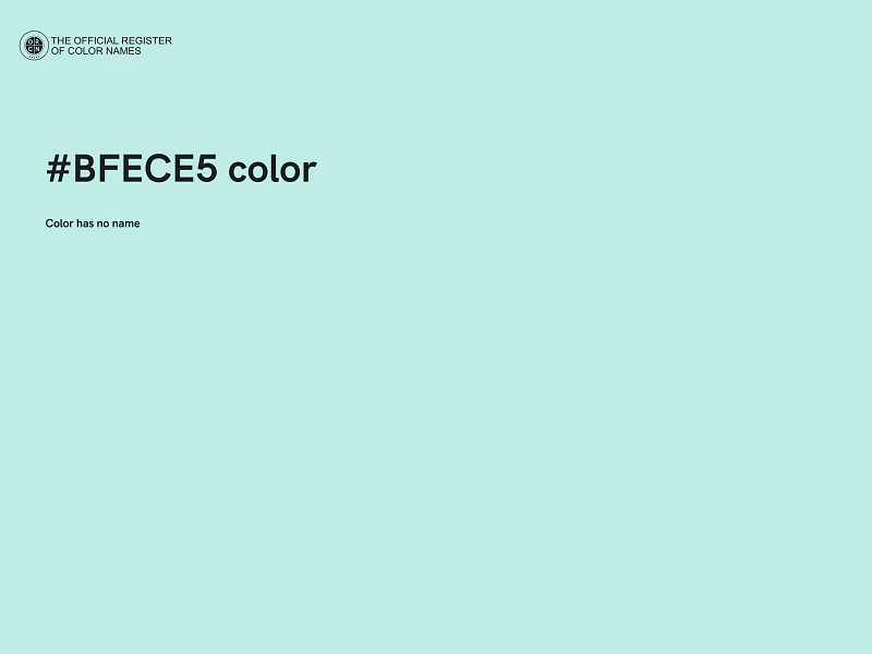 #BFECE5 color image