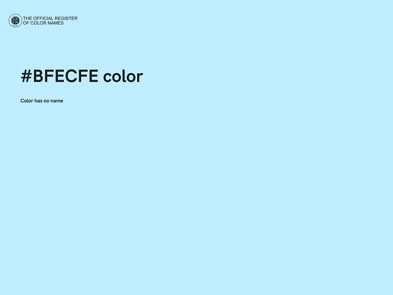 #BFECFE color image