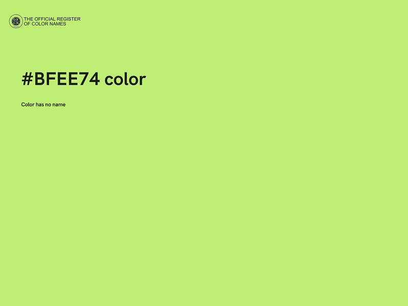 #BFEE74 color image