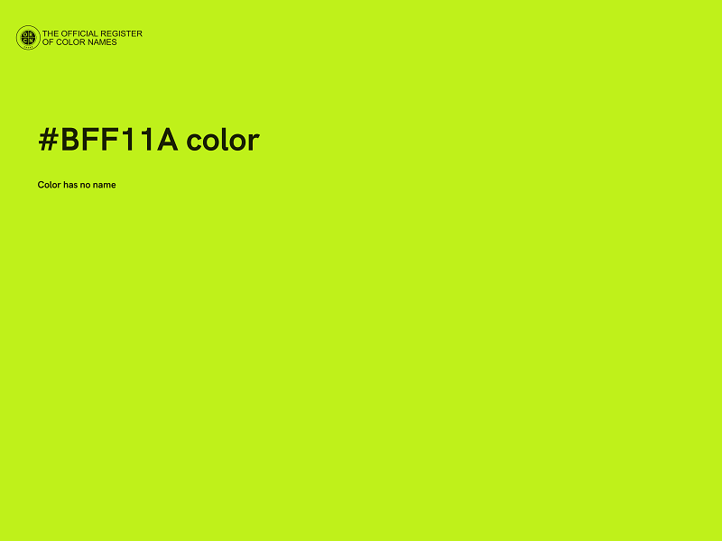 #BFF11A color image