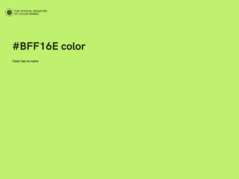 #BFF16E color image