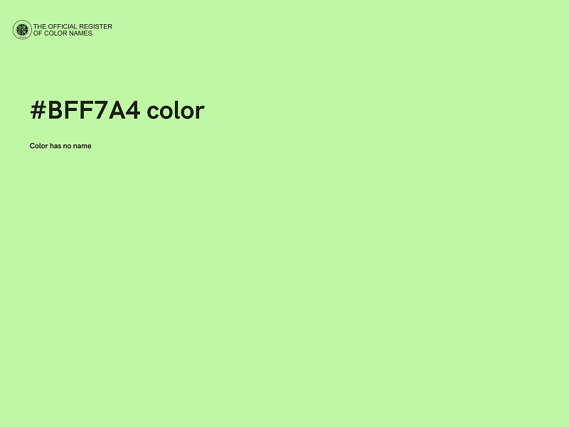 #BFF7A4 color image