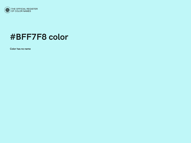 #BFF7F8 color image