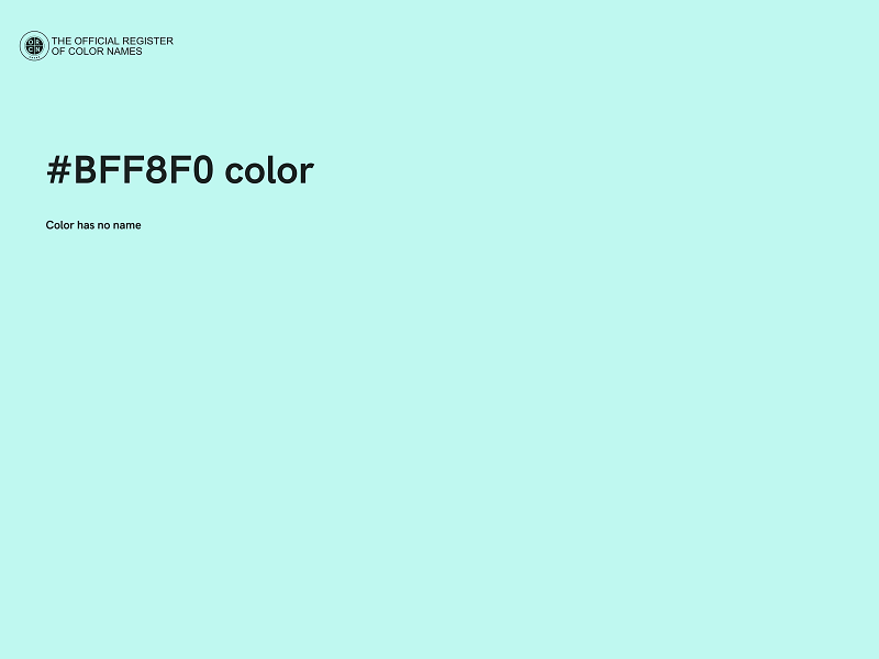 #BFF8F0 color image