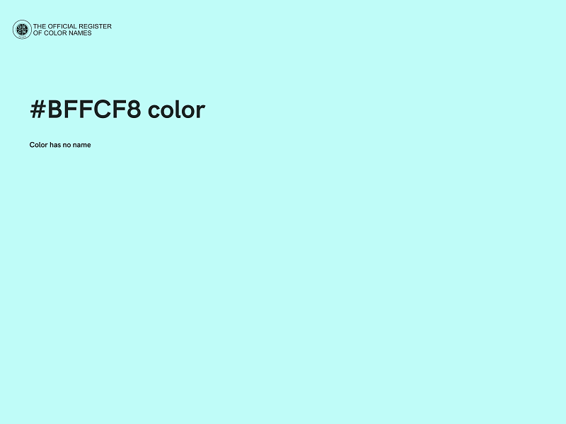 #BFFCF8 color image