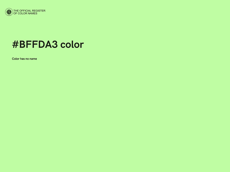 #BFFDA3 color image