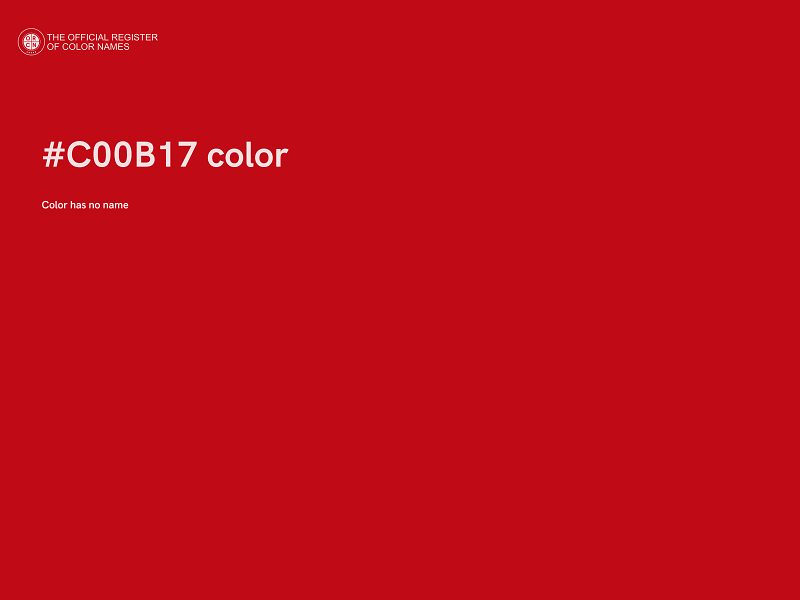 #C00B17 color image