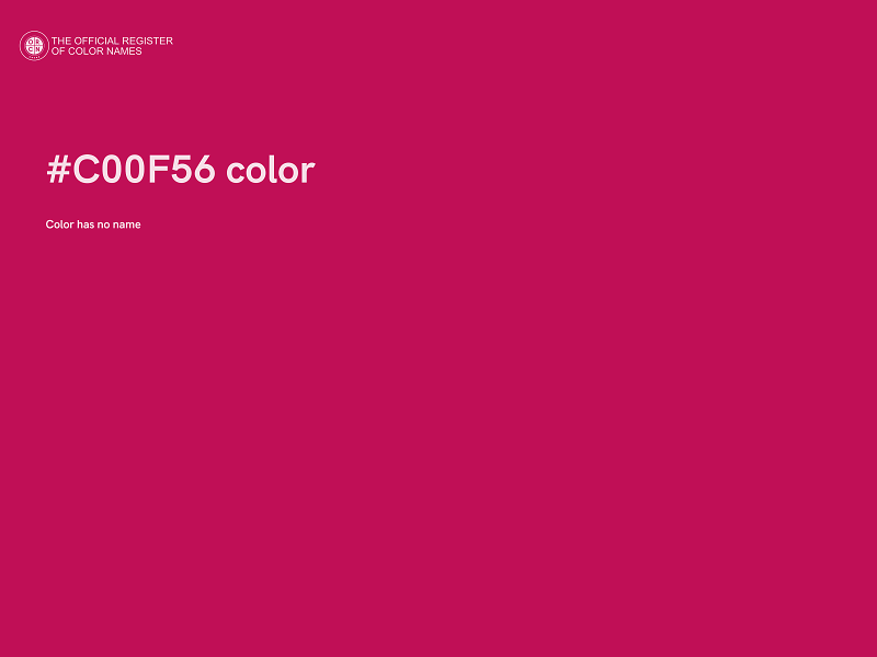 #C00F56 color image