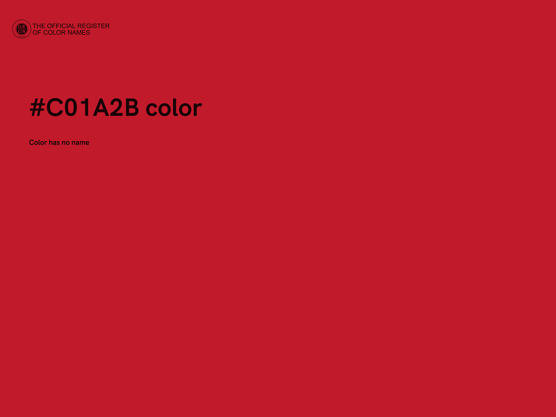 #C01A2B color image