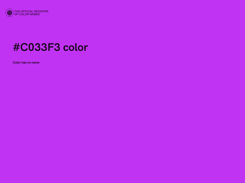 #C033F3 color image